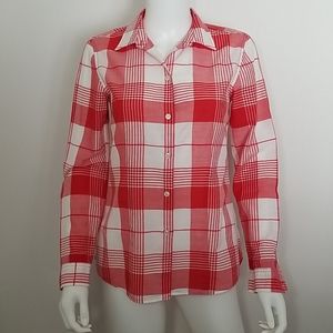 L.L.Bean Red & White Shirt